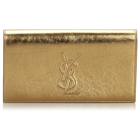 ysl pochette oro|POUCHES .